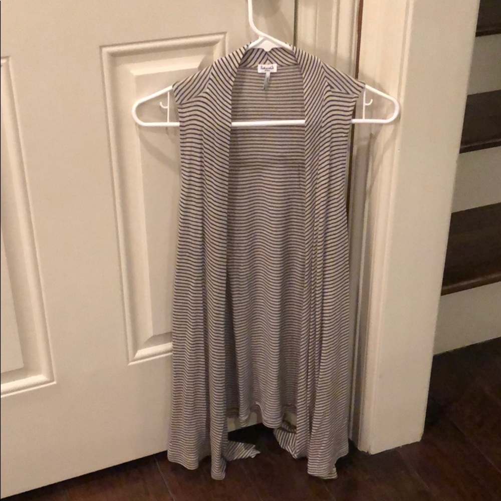 Cotton sleeveless cardigan